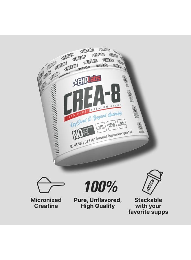 EHP Labs CREA-8 كرياتين مونوهيدرات (500 جرام) يبني كتلة عضلية خالية من الدهون، يحسن القوة والطاقة، يسرع أوقات التعافي - 100 حصة - Image 5